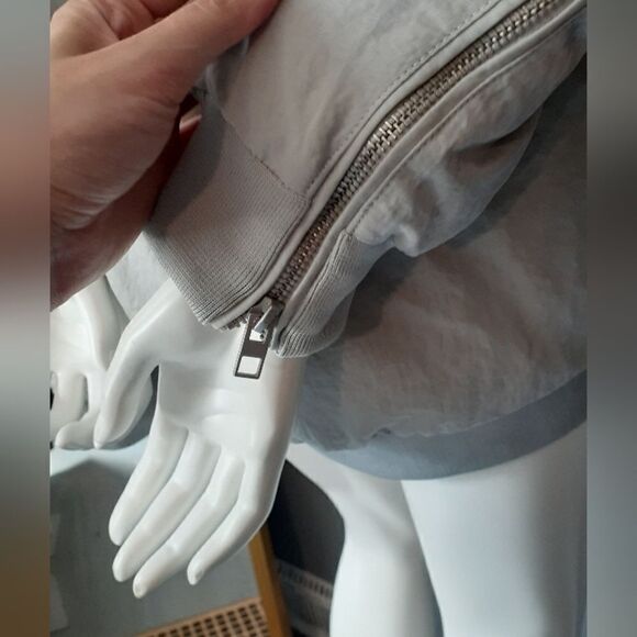 Zara lightweight Pastel Grey Bomber Jacket - Picture 7 of 9